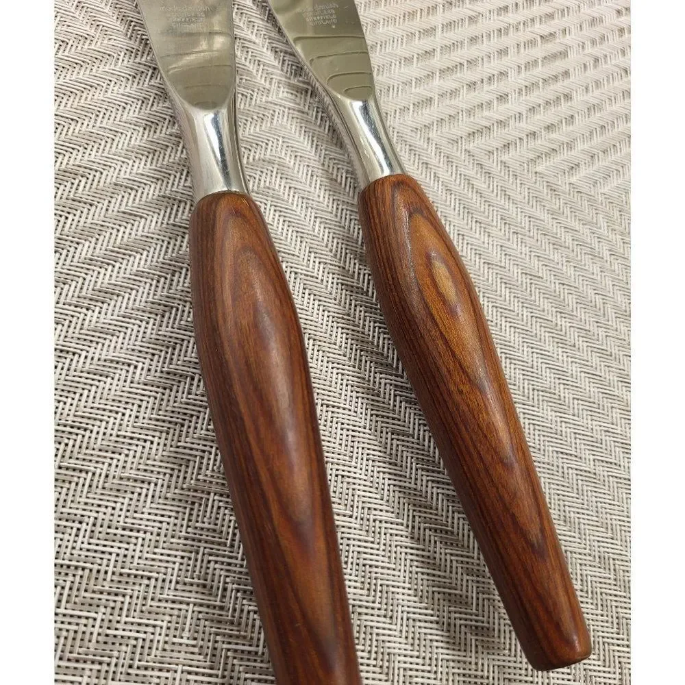 MCM Retro Danish Rosewood Teak Handle Knife Cutlery Set 2